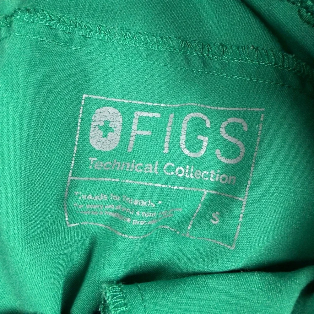 FIGS Technical Collection Green Cargo Scrub Pants Womens Small